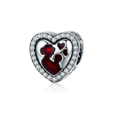 Mother and Child Heart Charm