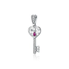 Red Jewel Dangling Key Charm