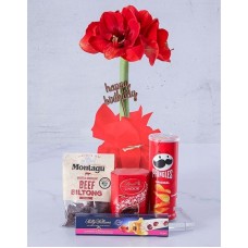 Red Amaryllis Snack Hamper