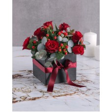 Hypericum and Red Rose Box