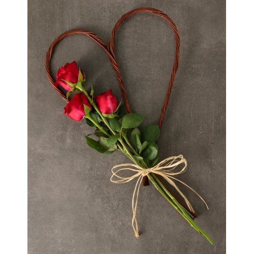 Red Rose Willow Heart (Small)