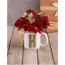 Red Rose Blooms In Love Mug
