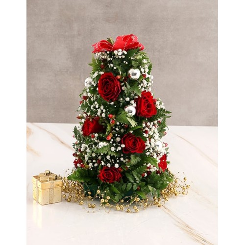 Red Rose Festive Blossoms