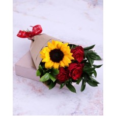Red Rose and Sunshine Bouquet (Standard)