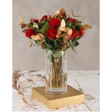 Red Roses Golden Gift