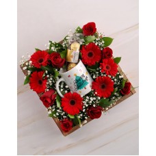 Happy Holidays Floral Mug Crate