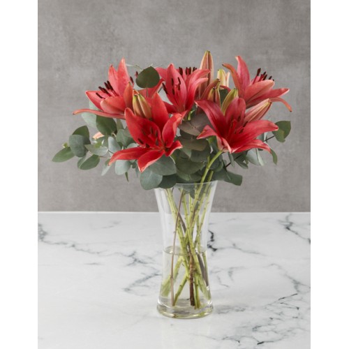 Awesome Asiflorum Lily Arrangement (Small)