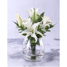 Delightful Lilies In A Fishbowl (Stargazer)