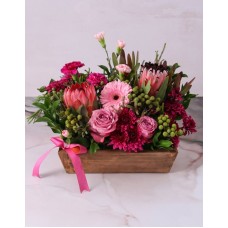 Shades Of Pink Proteas In Crate (Standard)