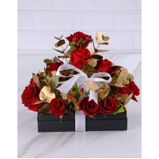 Sophisticated Red Rose Box Arrangement