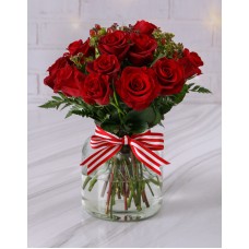 Ravishing And Radiant Red Rose Arrangement