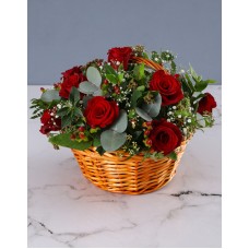 Amazing and Alluring Red Rose Basket