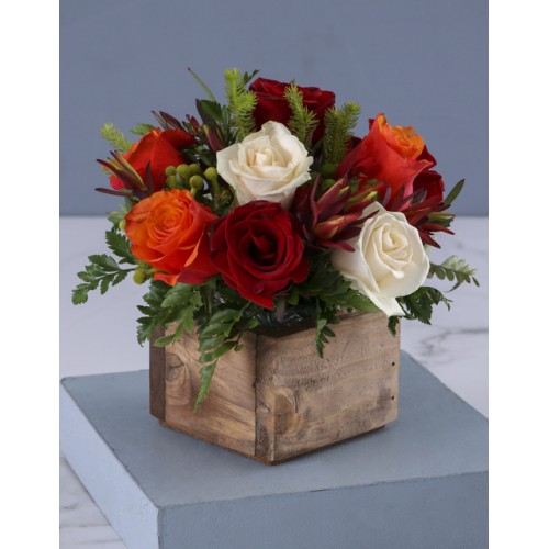Bright And Beautiful Bold Rose Arrangement