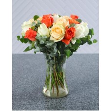 Pretty In Peach Mixed Rose Arrangement