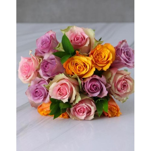 Stunning Sunset Rose Bouquet