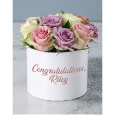 Charming Congratulations Rose Hat Box