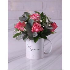 Polka Dot Petals In Mug (Standard)
