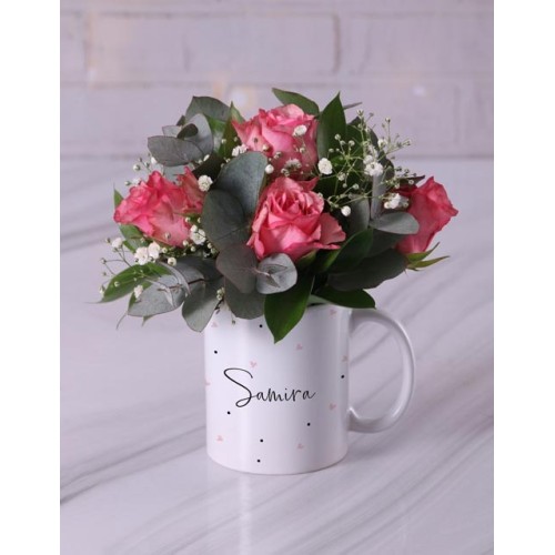 Polka Dot Petals In Mug (Standard)