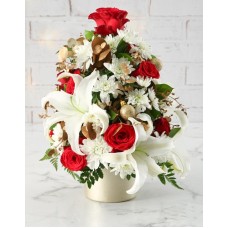 Shades Of Gold Casablanca Lily Festive Tree (Standard)