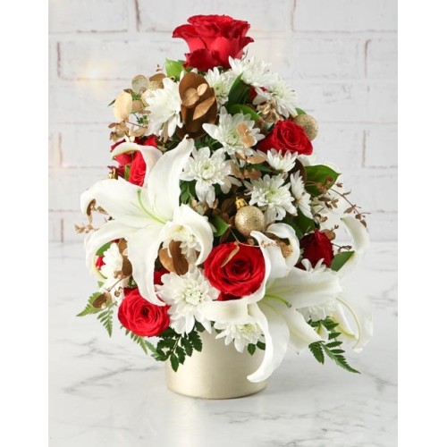 Shades Of Gold Casablanca Lily Festive Tree (Standard)