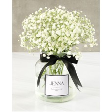 White Million Stars In A Clear Vase
