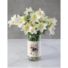 Personalised Elegant St Joseph Lily Vase