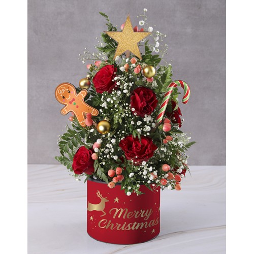Royally Red Tree Arrangement