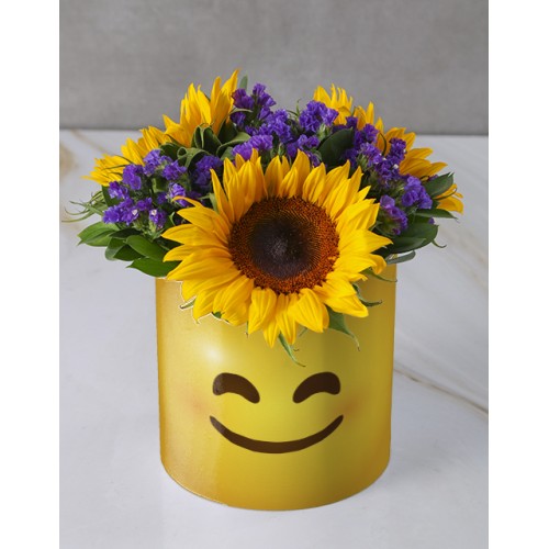 Sunflowers In Smiley Face Wrapping