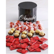 Personalised Assorted Mixed Chocs Hat Box