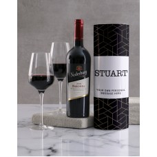 Personalised Geometric Gold Wine Tube (Nederburg)