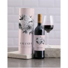 Personalised Elegant Floral Wine And Tube Gift (Babylon)