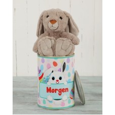 Personalised Blue Easter Bunny Tin
