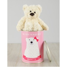 Personalised Beary Best Mom Teddy Tin (With Nougat)