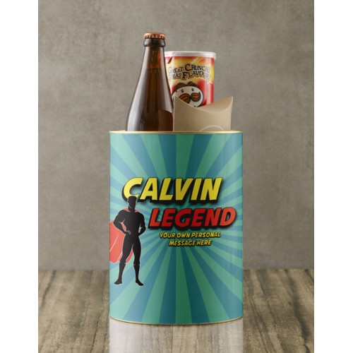 Personalised Superhero Legend Bro Bucket (LARGE)