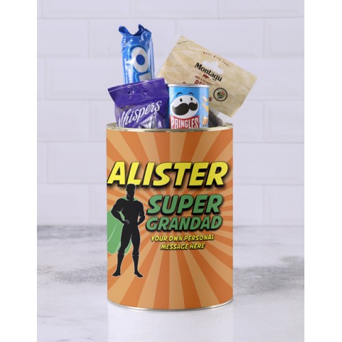 Personalised Superhero Grandpa Bro Bucket (LARGE)