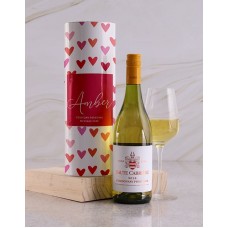 Personalised Hearts Wine Tube