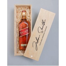 Personalised Monogram Johnnie Walker Crate (RED)
