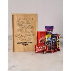Personalised You Are The World Choc Crate