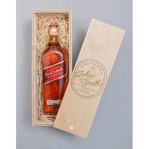 Personalised Vintage Johnnie Walker Crate (Red)