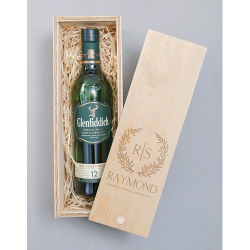 Personalised Wreath Glenfiddich Crate (12 Year)