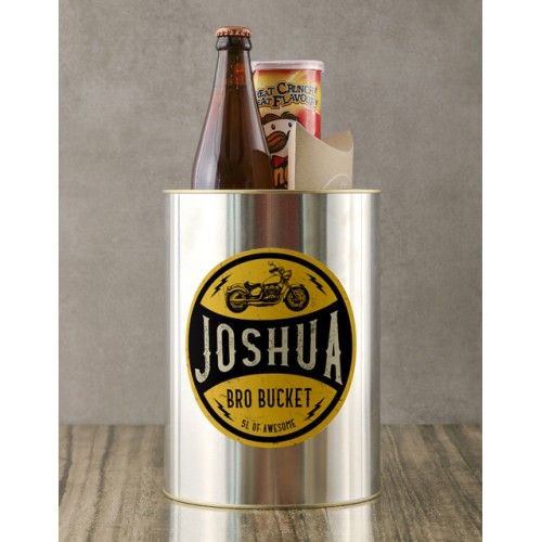 Personalised Motorcycle Vintage Bro Bucket (SNACKS)