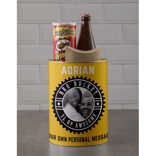 Personalised Photo Stamp Bro Bucket (BEER)