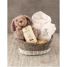 Personalised Cuddly Bunny Baby Gown (Basket)