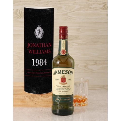 Personalised Jameson Irish Whiskey Crest Tube (Standard)