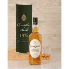 Personalised Glen Grant Whisky Crest Tube