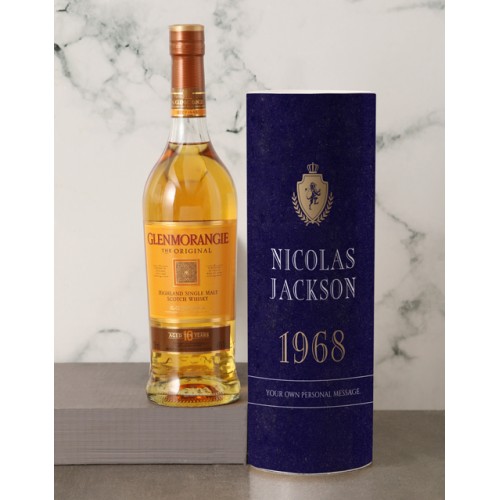 Personalised Glenmorangie Whisky Classic Tube