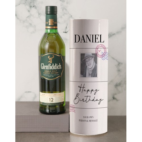 Personalised Glenfiddich Vintage Photo Tube (12 YR)
