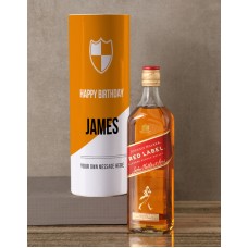 Personalised Johnnie Walker Whisky Modern Tube (Red)