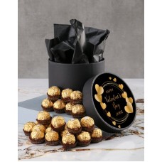 Personalised Valentines Ferrero Rocher Hatbox (50 Fererro)
