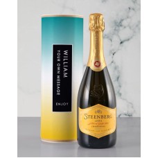 Personalised Blue and Gold Bubbly Tube (SPARKLING)